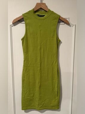 SHEIN Green Sleeveless Cotton BodyCon Dress Size XS